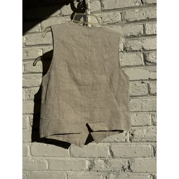 Lanhtropy 100% Linen Vest XS- NWT - Picture 5 of 10